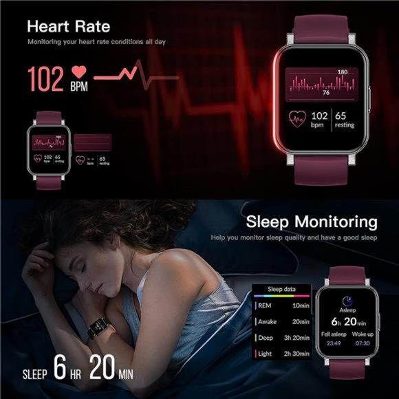Smart Watch 41mm, Full Touchscreen Smartwatch, Fitness Tracker with Heart Rate - Picture 3 of 6